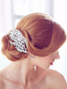 Beau Coiffure de mariage argent de soirée peigne