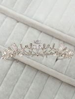 Beau Coiffure de mariage argent fête de mariage tiara