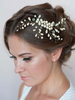 Beau Coiffure de mariage en cristal or pour enfants fête prénuptiale