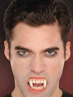 Beige PVC Déguisements Halloween Vampire fausses dents Déguisements Halloween