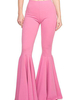 Bell Bottom Pants Rose Femme Pantalon évasé