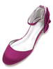 Belle chaussure de mariée en soie et satin Talon plate avec noeud Escarpin