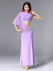 Belly Dance Costume Robes Femmes Lilas Sexy Split Danse Vêtements Déguisements Halloween