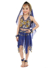 Belly Dance Costumes enfants robes de mousseline de soie rouge sans manche indienne Bollywood danse Déguisements Halloween