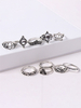 Bijoux de doigt en argent Bijoux en métal 10 pièces en relief pour femmes