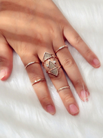 Bijoux de doigt en métal blond 5 pièces Bijoux pour femmes