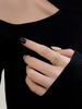 Bijoux de doigt en or clair en métal rond brillant zircone cubique bijoux pour femmes