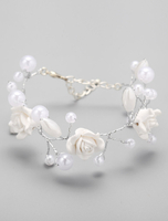 Bijoux de mariage blancs métallique