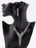 Bijoux de mariage en argent Boucles doreilles Collier Glands Accessoires de mariée