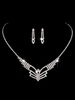 Bijoux de mariage en argent boucles doreilles collier papillon accessoires de mariée