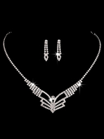 Bijoux de mariage en argent boucles doreilles collier papillon accessoires de mariée