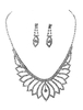 Bijoux ensemble de mariage argent métallique mode de mariage Collier