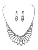 Bijoux ensemble de mariage argent métallique mode de mariage Collier
