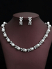 Bijoux ensemble de mariage élégant Collier argent métallique ensemble de bijoux de mariage