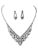 Bijoux ensemble de mariage mode Collier argent métallique ensemble de bijoux de mariage