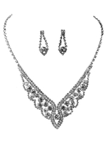 Bijoux ensemble de mariage mode Collier argent métallique ensemble de bijoux de mariage