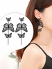 Bijoux Femme Noir Papillon Métal Simple Boucle doreille Percée
