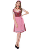 Bière Fille Cosplay Costume Bordeaux Plaid À Lacets Tablier Oktoberfest Déguisements Halloween Carnaval