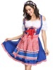 Bière Fille Cosplay Costume Cosplay Herbe Vert Plaid Tablier Oktoberfest Déguisements Halloween Carnaval