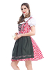 Bière Fille Cosplay Costume Rose Rubans À Carreaux Robe Oktoberfest Déguisements Halloween