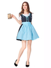 Bière Fille Costume Bleu Marine Tablier Cosplay Oktoberfest Déguisements Halloween