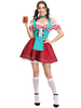 Bière Fille Costume Rouge À Carreaux À Volants À Lacets Robe Polyester Oktoberfest Vacances Costumes Oktoberfest Costumes Déguisements Halloween