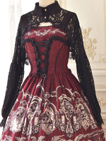 Black Lolita Cover-ups Lace Top Polyester Cover-Up Lolita Outwears
