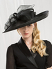 Black Retro Hat Femmes Royal Accessoires de cheveux Headpieces Vintage Déguisements Halloween