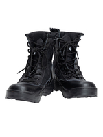Black Widow Taskmaster Cosplay chaussures noir Faux cuir talon bas Marvel Cosplay Bootie