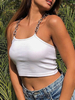 Blanc Cami Top Chains Strap Sexy Camis pour les femmes