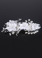 Blanc de bandeaux strass cristal fleur mariée cheveux coiffes de mariage