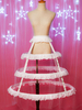 Blanc Lolita Crinoline Volants Une Ligne Jupon Lolita Mousseline Déguisements Halloween
