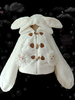 Blanc Lolita Manteaux Volants Color Block Pardessus Polyester Automne Lolita Outwears
