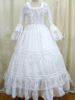 Blanc Lolita Robe OP Victorian Era One Piece robe de coton manches longues Déguisements Halloween