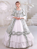 Blanc Rétro Costumes Femmes Polyester Marie Antoinette Costume Robe Gothique 18ème Siècle Costume