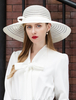 Blanc Rétro Sun Hat Femmes Vintage Big Cap Rétro Costume Accessoires de cheveux Déguisements Halloween