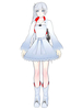 Blanc Rwby Weiss Schnee Synthétique Cosplay Shoes Déguisements Halloween