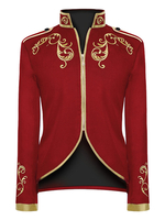 Blanc Vintage Top Vintage Polyester Manches Longues Rétro Costumes Pour Homme