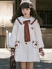 Blanche Lolita Manteaux Veste Volants Nœuds Polyester Automne Lolita Style Académique Classique