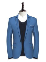 Blazer 2021 V cou un bouton Blazer veste avec poches de contraste pour les hommes