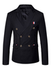 Blazer blanc Casual hommes 2021 Veste de costume à manches longues col rabattu à double boutonnage Blazer pour homme