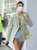 Blazer Court avec Manches Longues à Col Revers avec Poches Unicolore Blazer Femme