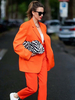 Blazer Court avec Manches Longues à Col Revers avec Poches Unicolore Blazer Femme