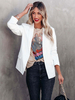 Blazer Femme avec Manches Longues à Col Revers Unicolore