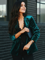 Blazer Femme avec Manches Longues à Col Revers Unicolore