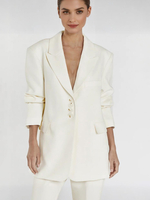 Blazer Femme Mode Col Rabattu Boutons Manches Longues