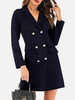 blazer femme robe blazer noire veste mi longue â manches longues