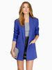 Blazer Femme Veste Court à Col Revers avec Manches Longues avec Boutons avec Poches Blazer Casual Unicolore