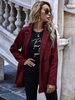 Blazer Femmes Carreaux à Col Revers avec Manches Longues Fermeture avec Boutons Bicolores