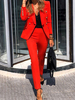 Blazer Femmes Unicolore à Col Revers avec Boutonnages avec Manches Longues Blazer Femmes